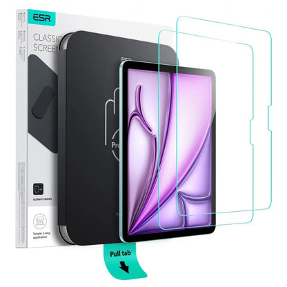 Folia ochronna na ekran ESR UltraFit do Apple iPad Air 13 (2026) / Pro 13 (2025), szkło hartowane, pełna warstwa kleju, zestaw 2 sztuki