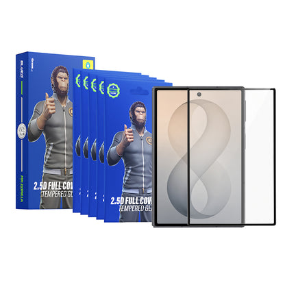 Blueo HD Exterior Screen Protector Film for Samsung Galaxy Z Fold8 F976, Tempered Glass, Full Glue, 2.5D, Set of 5 Pieces, Black