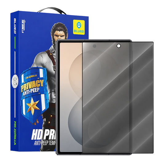 Folia ochronna na ekran zewnętrzny Privacy Blueo Anti-Peep do Samsung Galaxy Z Fold8 F971, szkło hartowane, pełna klejność