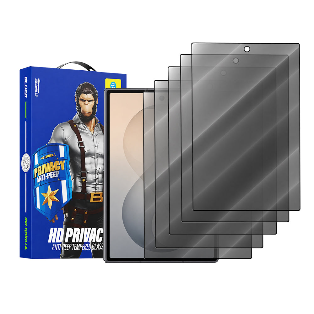 Folia ochronna na ekran zewnętrzny Privacy Blueo Anti-Peep do Samsung Galaxy Z Fold8 F976, szkło hartowane, pełna klej, zestaw 5 sztuk