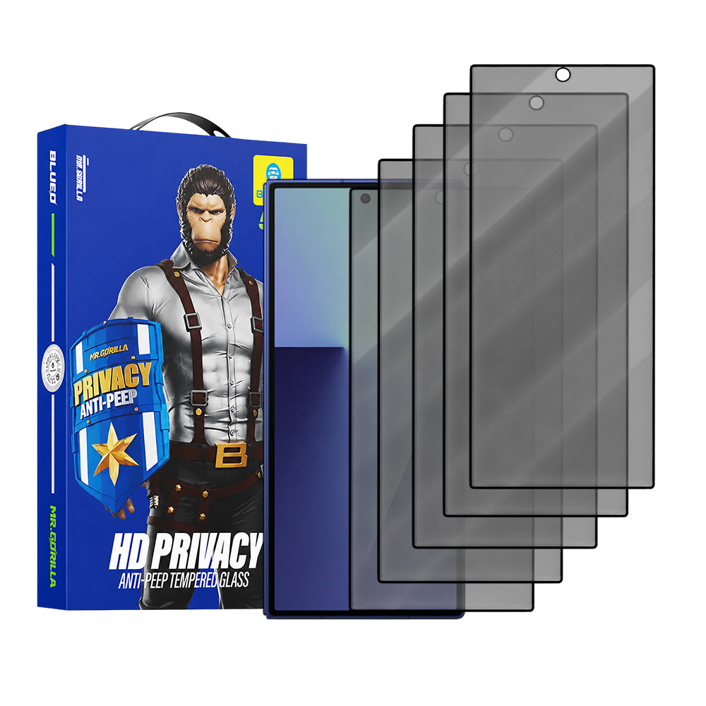 Blueo Anti-Peep Exterior Screen Protection Film Privacy for Samsung Galaxy Z Fold8 Ultra F971, Tempered Glass, Full Glue, Set of 5 pieces