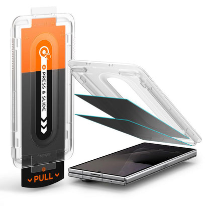 Folia ochronna na ekran zewnętrzny Privacy Spigen GlastR EZ FIT Pro HD do Samsung Galaxy Z Fold8 Ultra F976, szkło hartowane, pełna klej, zestaw 2 sztuki