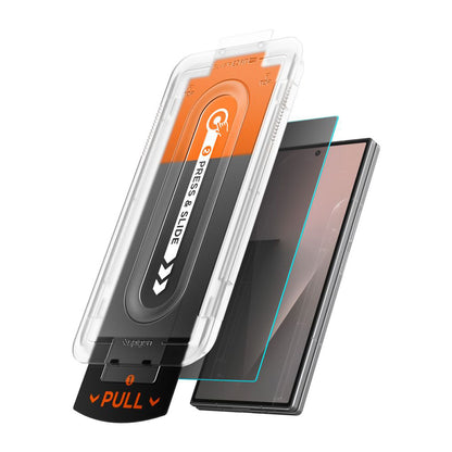 Folia ochronna na ekran zewnętrzny Privacy Spigen GlastR EZ FIT Pro HD do Samsung Galaxy Z Fold8 Ultra F976, szkło hartowane, pełna klej, zestaw 2 sztuki