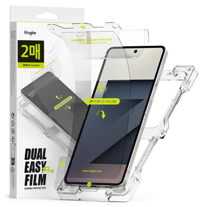 Folia ochronna Ringke Dual Easy Pro do wewnętrznego ekranu Samsung Galaxy Z Flip7 F766, Plastik, Zestaw 2 sztuki