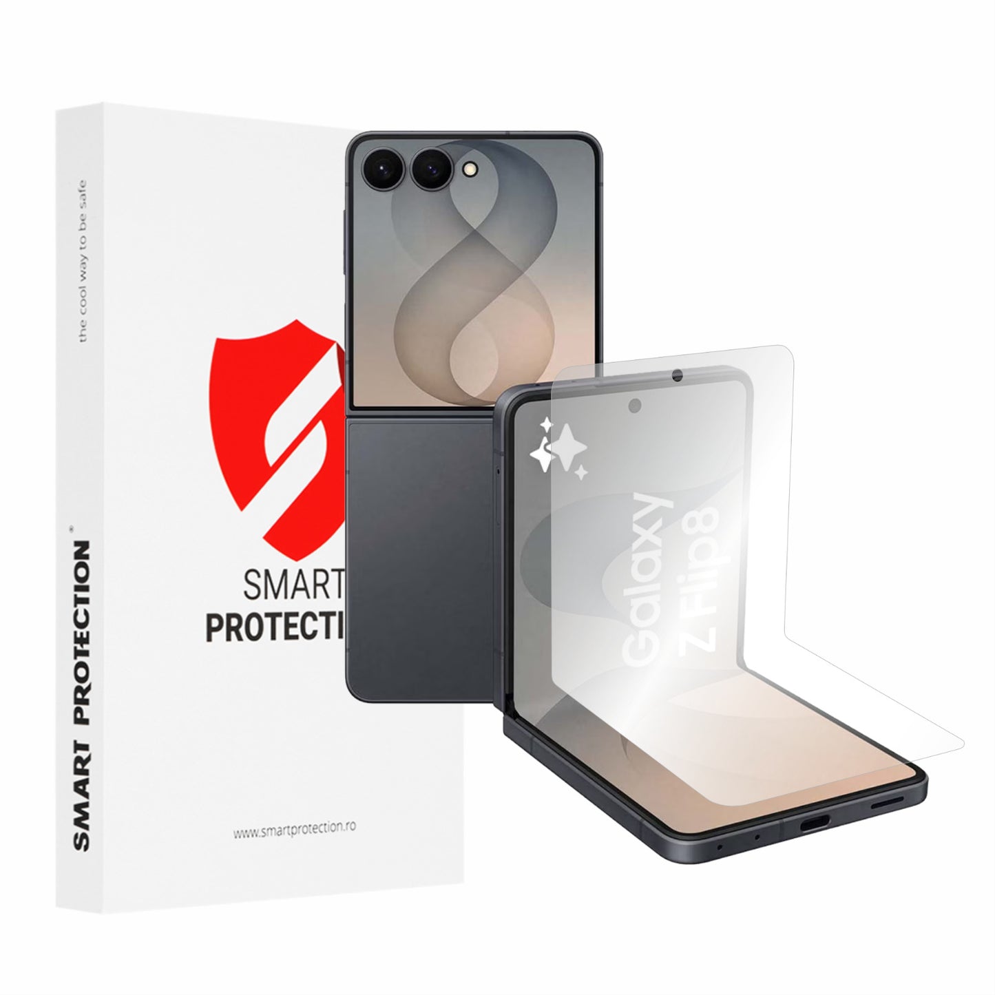 Folia ochronna na ekran wewnętrzny Smart Protection Premium Classic do Samsung Galaxy Z Flip8 F776, plastik, zestaw 2 sztuki
