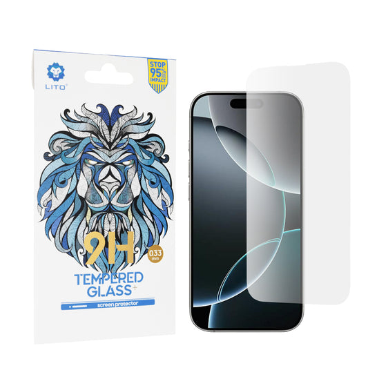 Folia ochronna na ekran Lito Classic do Apple iPhone 16 Pro, szkło hartowane, pełna klej, 2.5D