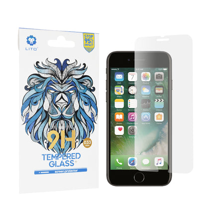 Folia ochronna na ekran Lito Classic do Apple iPhone SE (2022) / SE (2020) / 8 / 7, szkło hartowane, pełna klej, 2.5D