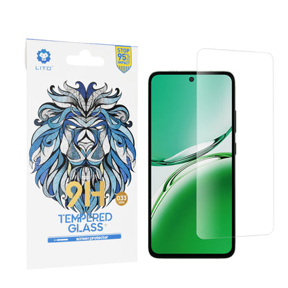 Lito Classic Screen Protector for Oppo Reno12 F 4G, Tempered Glass, Full Glue, 2.5D