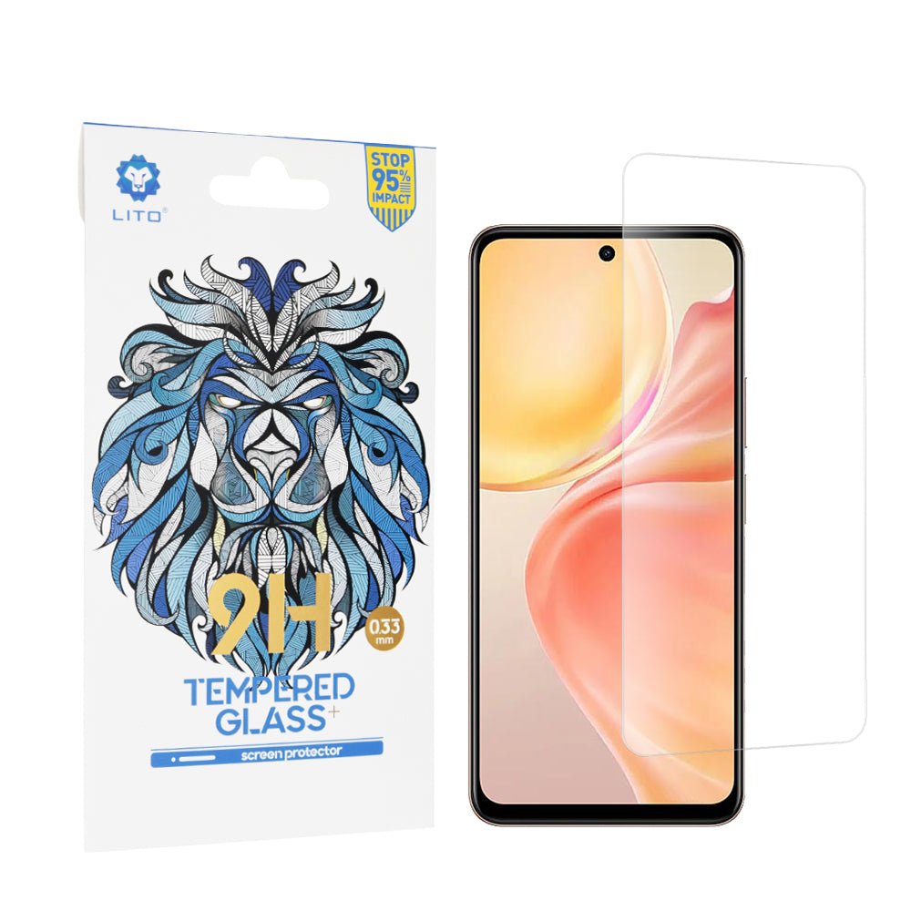 Lito Classic Screen Protector for vivo Y28 4G, Tempered Glass, Full Glue, 2.5D