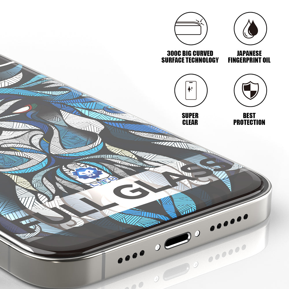 Folia ochronna na ekran Lito D+ Max 300C do Apple iPhone 15, szkło hartowane, pełna klejność