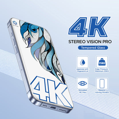 Folia ochronna na ekran Lito D+ Max 4K dla Apple iPhone 17 / 16 Pro, Szkło Hartowane, Pełne Klejenie, Czarna