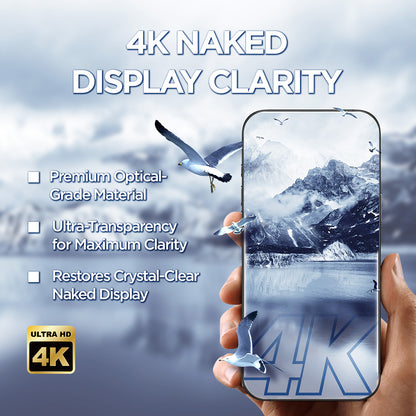 Folia ochronna na ekran Lito D+ Max 4K dla Apple iPhone 17 / 16 Pro, Szkło Hartowane, Pełne Klejenie, Czarna