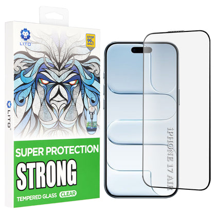 Folia ochronna na ekran Lito D+ Max Strong dla Apple iPhone 17 Air, Hartowane szkło, Pełne klejenie, Czarna
