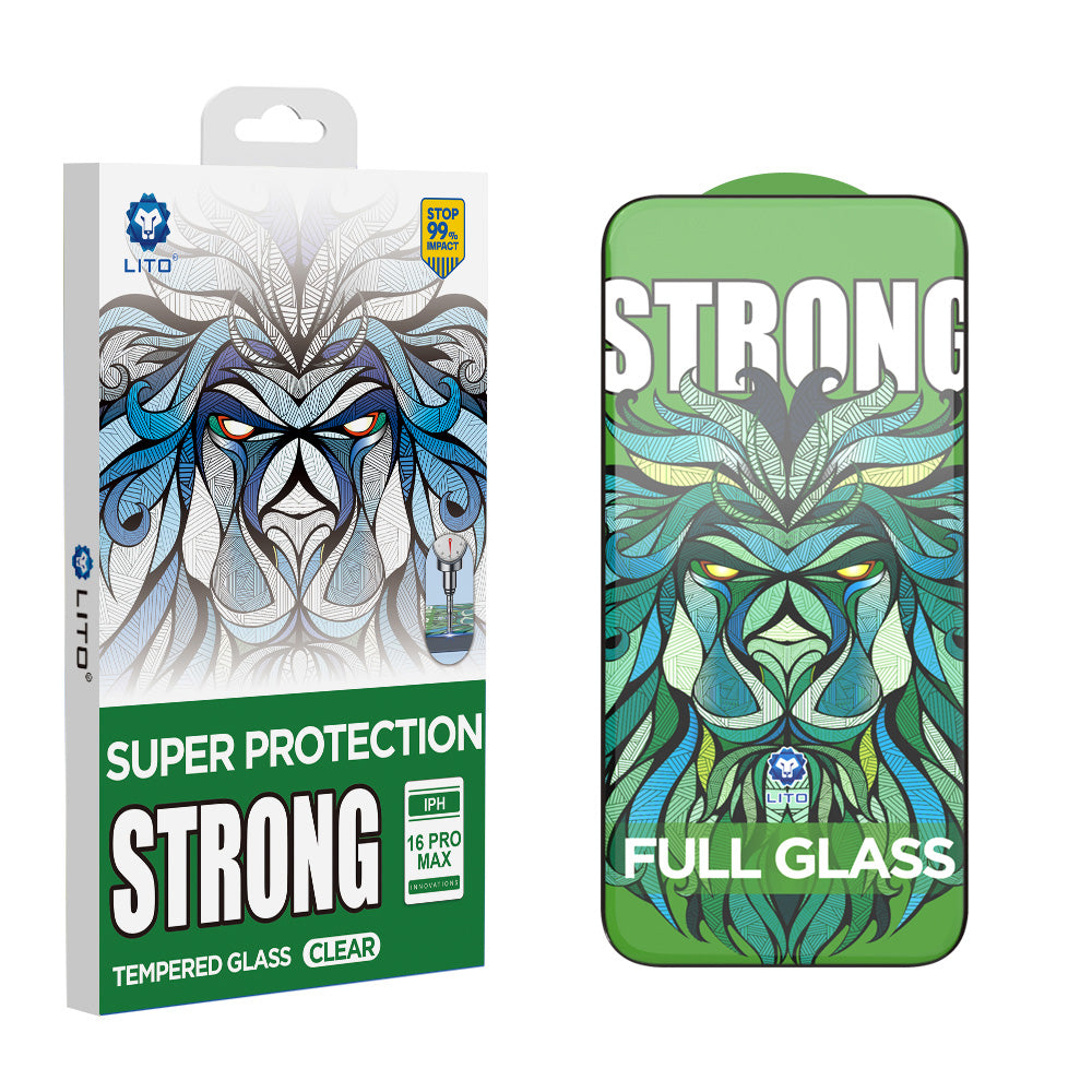 Folia ochronna na ekran Lito D+ Max Strong dla Apple iPhone 17 Air, Hartowane szkło, Pełne klejenie, Czarna