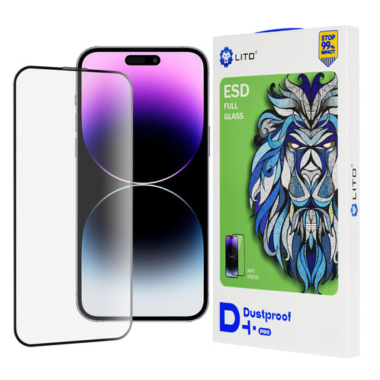 Folia ochronna na ekran Lito D+ Pro Dustproof do Apple iPhone 14 Pro Max, szkło hartowane, pełna klej, czarna