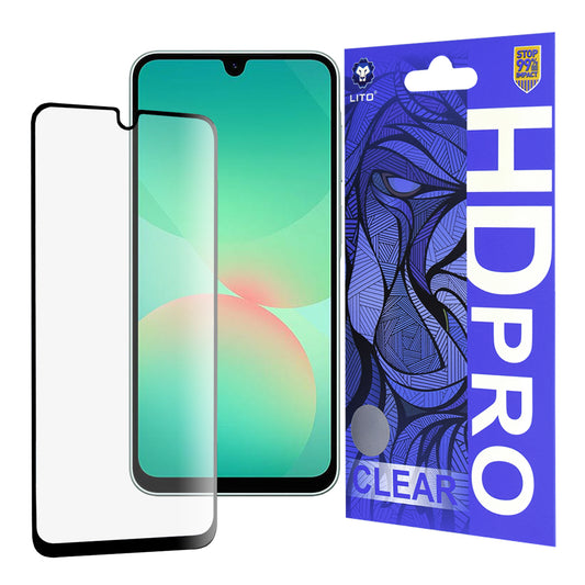 Folia ochronna na ekran Lito HD Pro Clear do Samsung Galaxy A26 A266, szkło hartowane, pełny klej, czarna