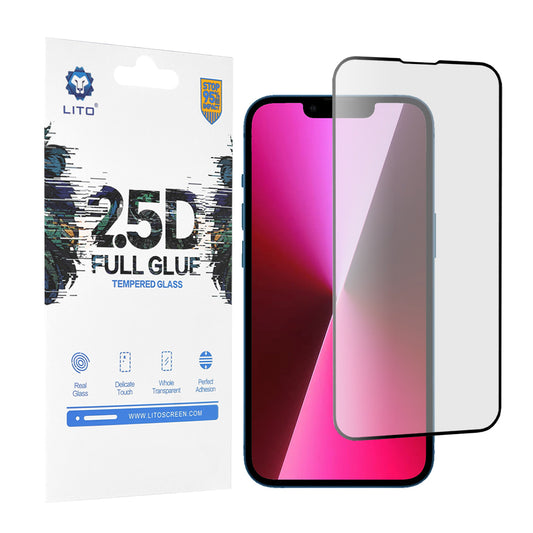 Folia ochronna na ekran Lito do Apple iPhone 14 / 13 Pro / 13, szkło hartowane, pełna klej, 2.5D, czarna