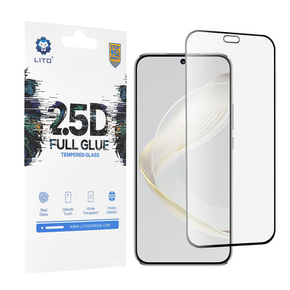 Folia ochronna na ekran Lito do Huawei nova 12s / nova 11, szkło hartowane, pełna klej, 2.5D, czarna