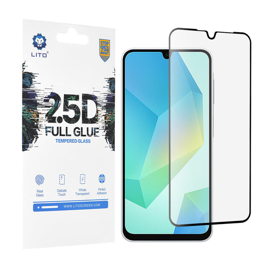 Folia ochronna na ekran Lito do Samsung Galaxy A16 5G A166 / A16 4G A165, szkło hartowane, Full Glue, 2.5D, czarna