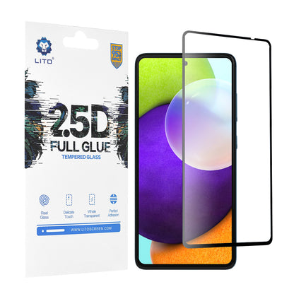 Folia ochronna na ekran Lito do Samsung Galaxy A52s 5G A528 / A52 5G A526 / A52 A525, szkło hartowane, Full Glue, 2.5D, czarna