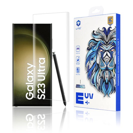 Folia ochronna na ekran Lito do Samsung Galaxy S23 Ultra S918, szkło hartowane, klej UV, 3D