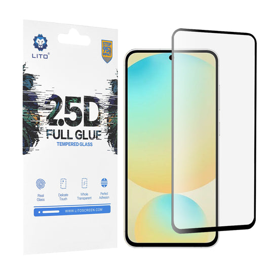 Folia ochronna na ekran Lito do Samsung Galaxy S24 FE S721, szkło hartowane, pełna klej, 2.5D, czarna