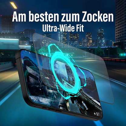 Folia ochronna Matte PanzerGlass Ultra-Wide Fit Gaming do Apple iPhone 16 Pro, Szkło Hartowane, Full Glue, Czarna