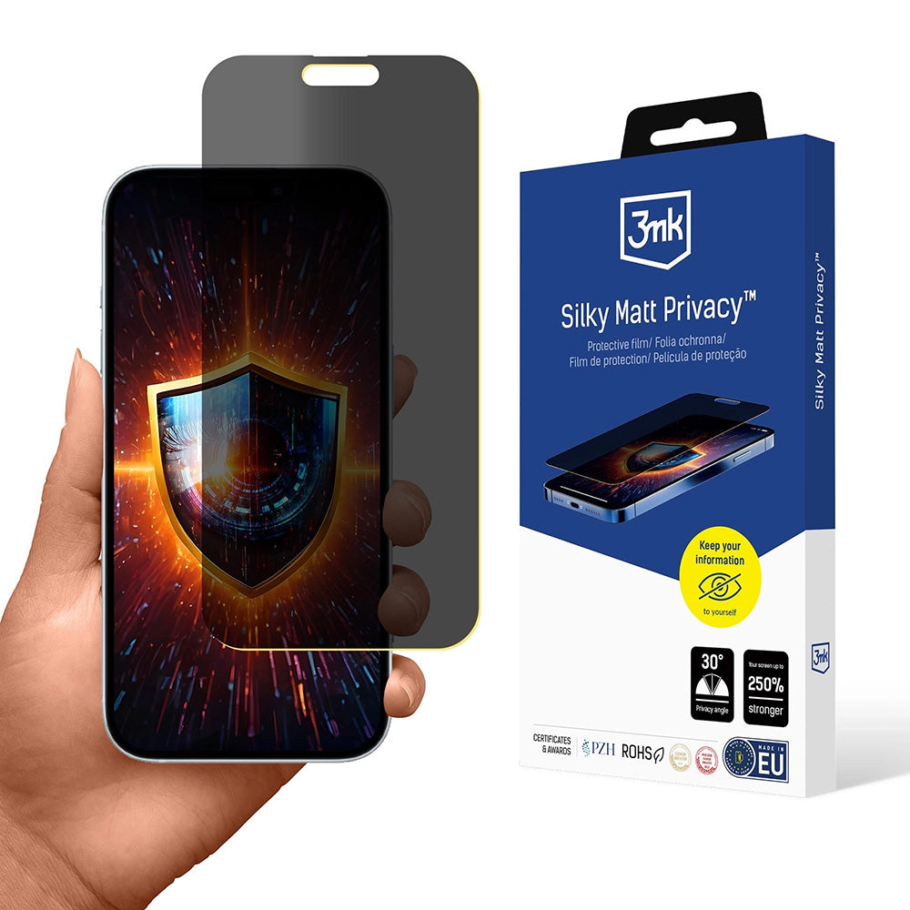 Matte Privacy Screen Protector 3MK Silky for Apple iPhone 17 Pro Max, Plastic