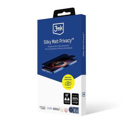 Matte Privacy Screen Protector 3MK Silky for Apple iPhone 17 Pro Max, Plastic