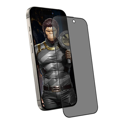 Matowa folia ochronna ekranu Privacy Blueo Anti-Peep do Apple iPhone 15 Pro, szkło hartowane, pełna klejność