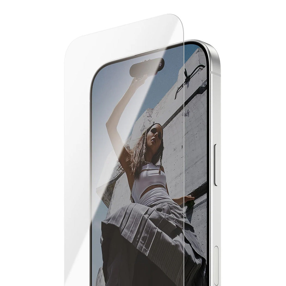 Folia ochronna na ekran PanzerGlass Safe. Ultra-Wide Fit EasyAligner dla Apple iPhone 17 / 16 Pro, Szkło Hartowane, Full Glue