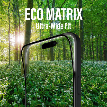 Folia ochronna do ekranu PanzerGlass Ultra-Wide Fit EyeCare dla Apple iPhone 16 / 15, Hartowane szkło, Pełne klejenie, Czarna