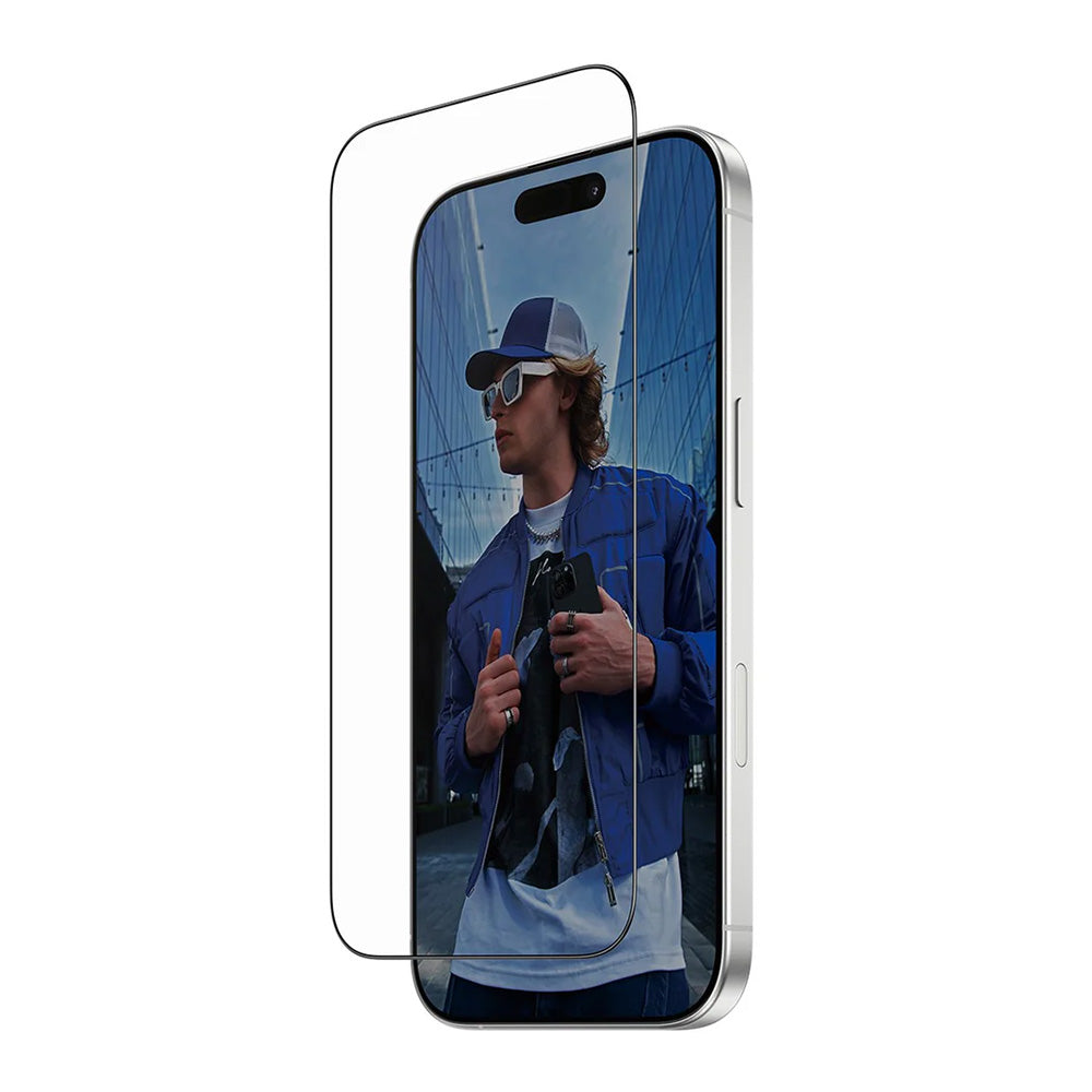 Folia ochronna na ekran PanzerGlass Ultra-Wide Fit Fastfit dla Apple iPhone 17 / 16 Pro, Hartowane szkło, Pełne klejenie, Czarna