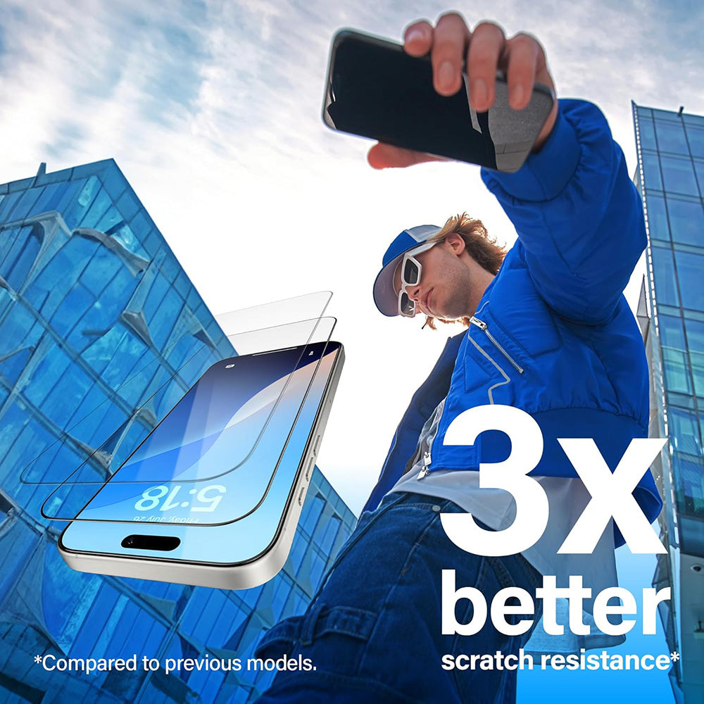 Folia ochronna do ekranu PanzerGlass Ultra-Wide Fit Fastfit dla Apple iPhone 17 Pro Max, Szkło Hartowane, Pełne Klejenie, Czarna