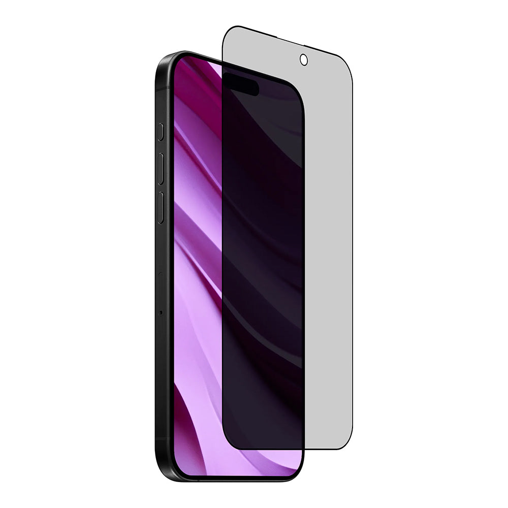 Folia ochronna na ekran Privacy Anank 2X Wzmocniona do Apple iPhone 16, Szkło hartowane, Pełny klej, 2.5D