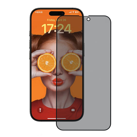 Folia ochronna na ekran Privacy Anank 3X Reinforced do Apple iPhone 14 Pro, szkło hartowane, pełna klej, 2.5D