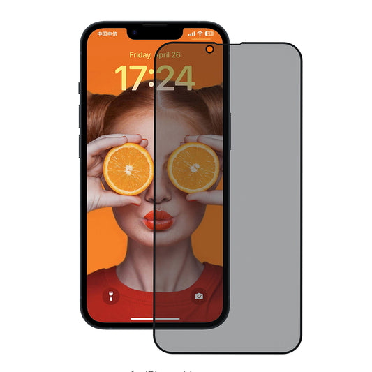 Folia ochronna na ekran Privacy Anank 3X Reinforced do Apple iPhone 17e / 16e / 14 / 13 Pro, szkło hartowane, pełna klej, 2.5D