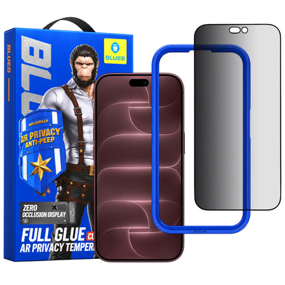 Szkło ochronne Blueo Privacy Anti Peep AR do Apple iPhone 18 Pro Max, szkło hartowane, pełny klej, 3D