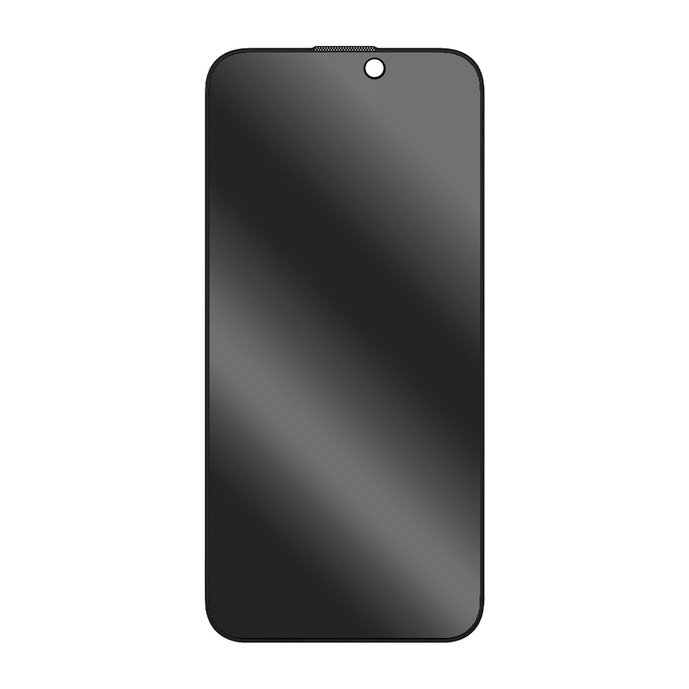 Folia ochronna na ekran Privacy Blueo Anti-Peep dla Apple iPhone 16 / 15, szkło hartowane, pełna klejność