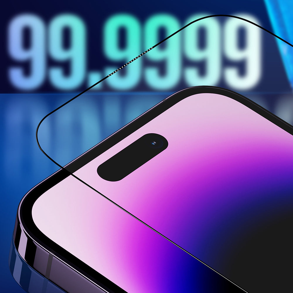 Folia ochronna Ecran Privacy Blueo Sapphire Applicator Pro dla Apple iPhone 17 Pro Max / 16 Pro Max, Hartowane Szkło, Pełne Klejenie