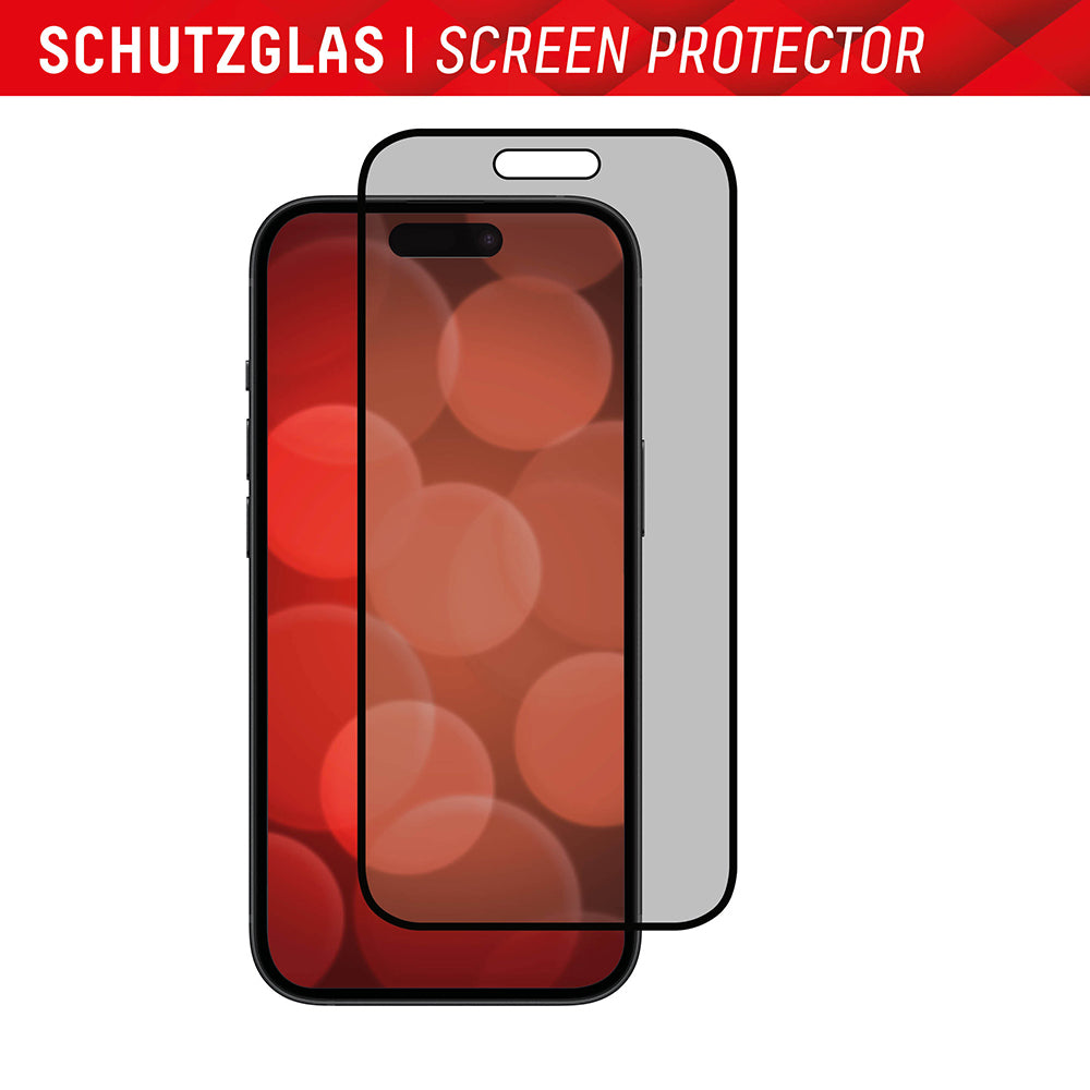 Folia ochronna na ekran Privacy Displex Real Glass dla Apple iPhone 16 Plus, szkło hartowane, pełna klejność