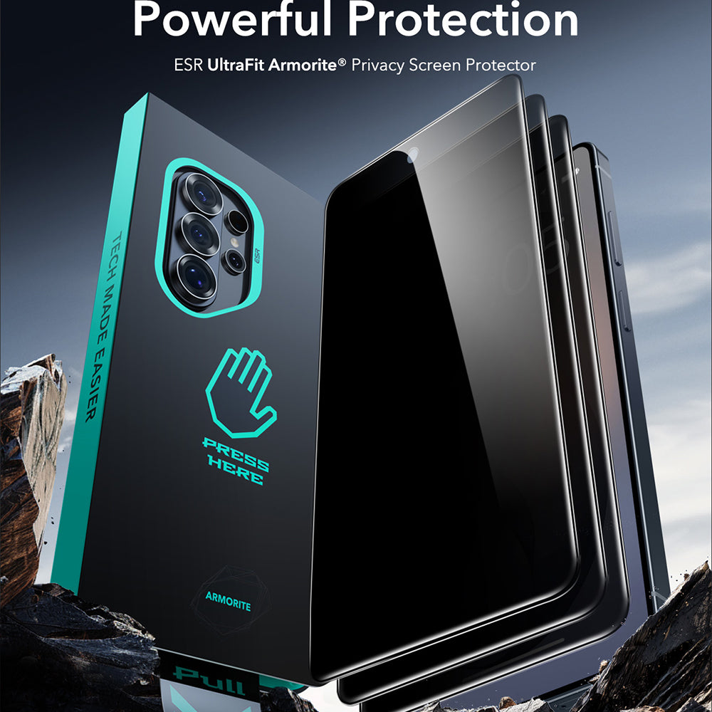 Folia ochronna Ecran Privacy ESR Armorite dla Samsung Galaxy S26 Ultra, Szkło Hartowane, Full Glue