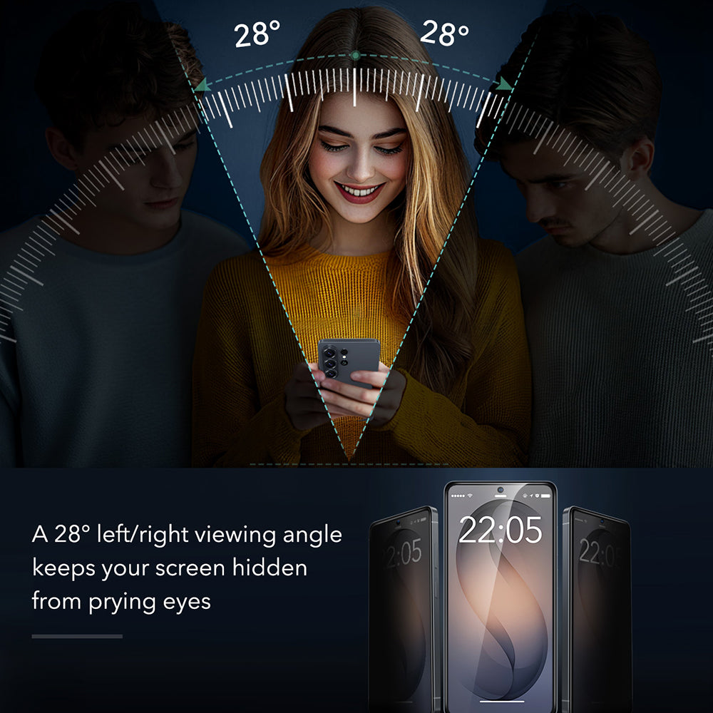 Folia ochronna Ecran Privacy ESR Armorite dla Samsung Galaxy S26 Ultra, Szkło Hartowane, Full Glue