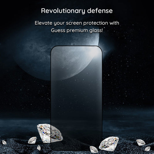 Folia ochronna Ecran Privacy Guess dla Apple iPhone 16 Pro Max, Szkło Hartowane, Full Glue, 2.5D, GUTGP16XBOKGCIP