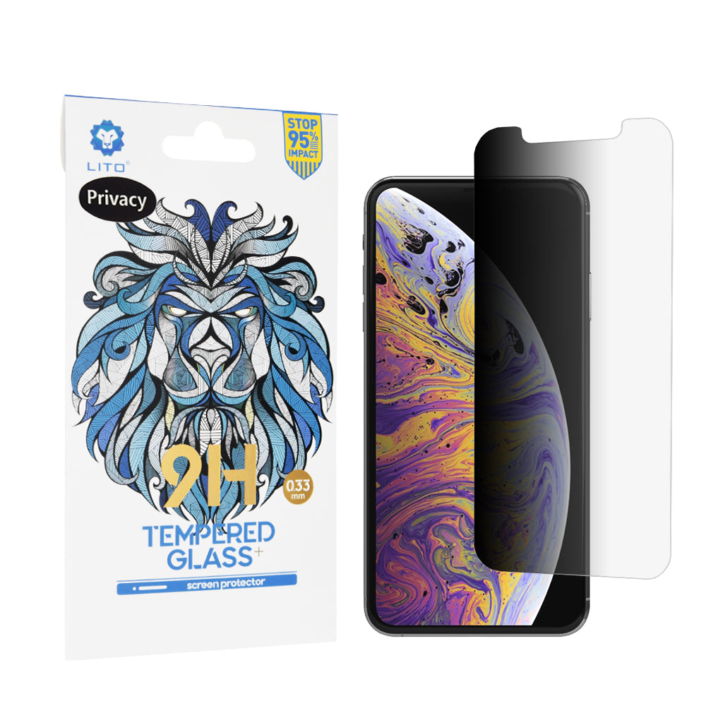 Folia ochronna na ekran Privacy Lito Classic do Apple iPhone 11 Pro Max / XS Max, szkło hartowane, pełna klej, 2.5D