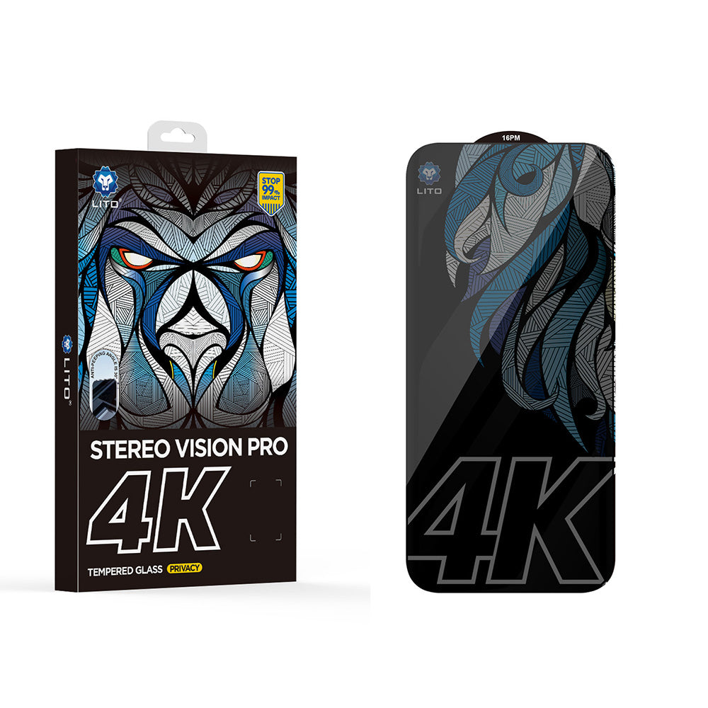 Folia ochronna Privacy Screen Lito D+ Max 4K dla Apple iPhone 17 Pro Max, Hartowane szkło, Pełne klejenie