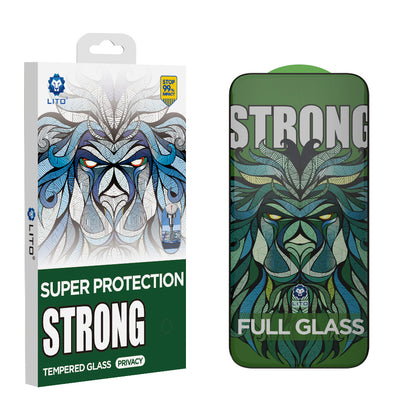 Folia ochronna Privacy Lito D+ Max Strong na ekran dla Apple iPhone 17 Pro Max, Hartowane szkło, Pełne klejenie
