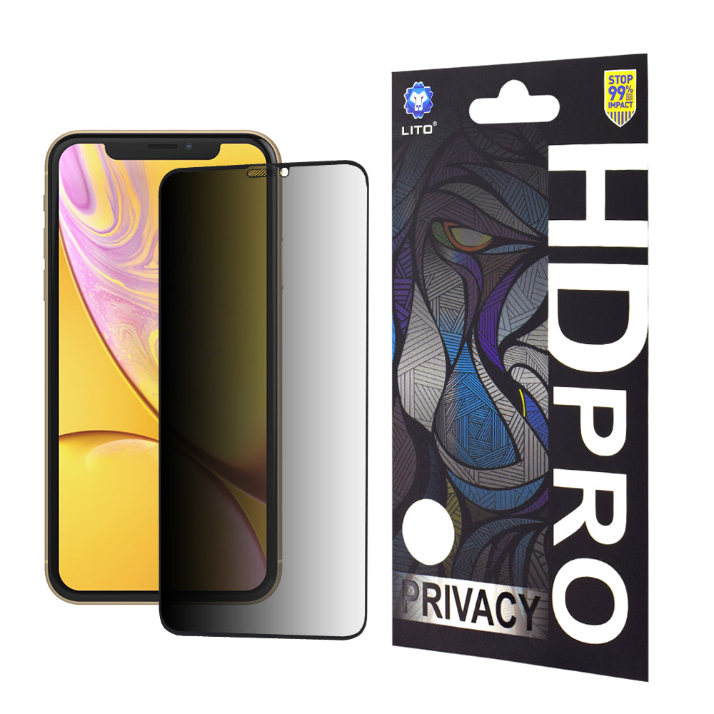 Folia ochronna na ekran Privacy Lito HD Pro do Apple iPhone 11 / XR, szkło hartowane, pełna warstwa kleju