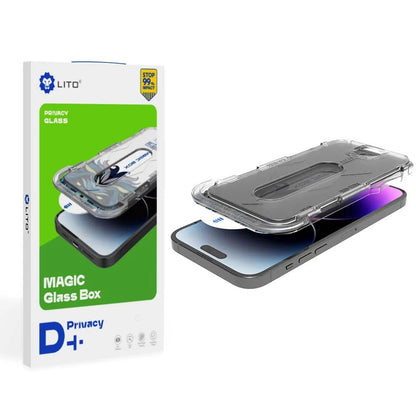 Privacy Screen Protector Lito Magic Glass Box D+ Tools for Apple iPhone 11 Pro, Tempered Glass, Full Glue