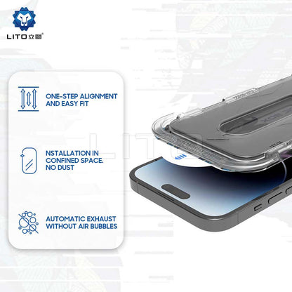 Privacy Screen Protector Lito Magic Glass Box D+ Tools for Apple iPhone 12 Pro Max, Tempered Glass, Full Glue